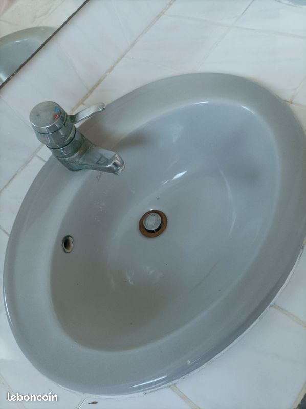 Vasque de salle de bain gris clair (image 3)