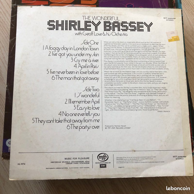Vinyl Shirley Bassey (image 2)