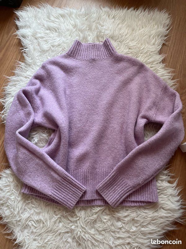 Pull col montant doux lila Kiabi TBE Vêtements