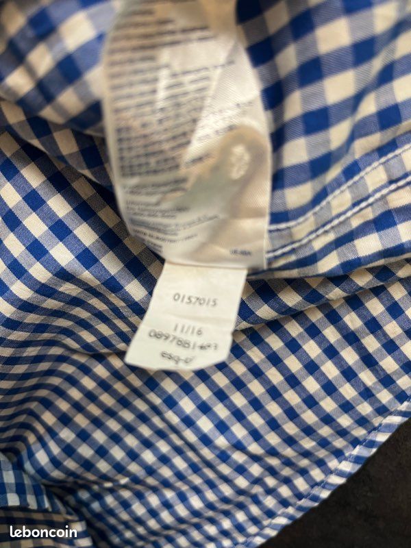Chemise vichy bleu Tommy Hilfiger taille M (image 6)