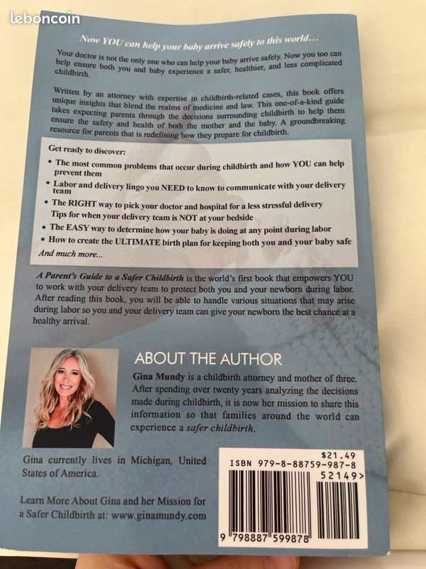 Livre accouchement en anglais english A parent’s guide to a safer childbirth Gina Mundy (image 4)