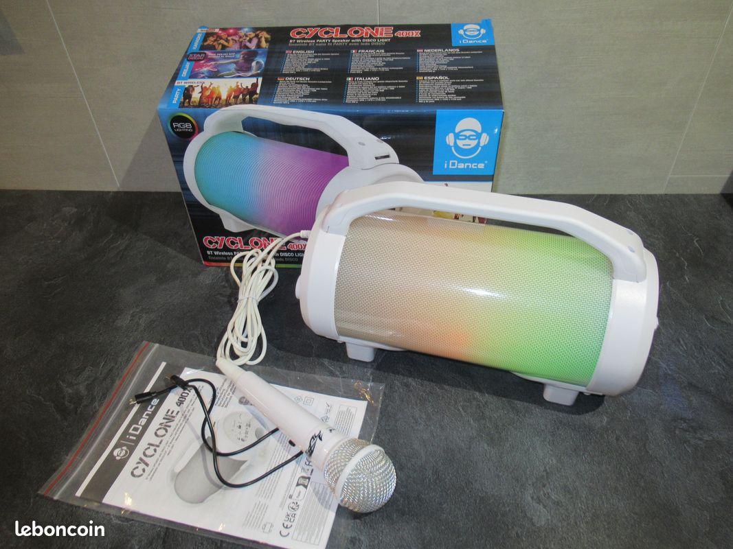 Enceinte karaoké lumineuse Cyclone 400X Bluetooth LED Photo