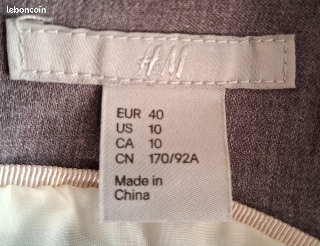 Superbe robe chasuble gris clair H&M taille 40 (image 2)