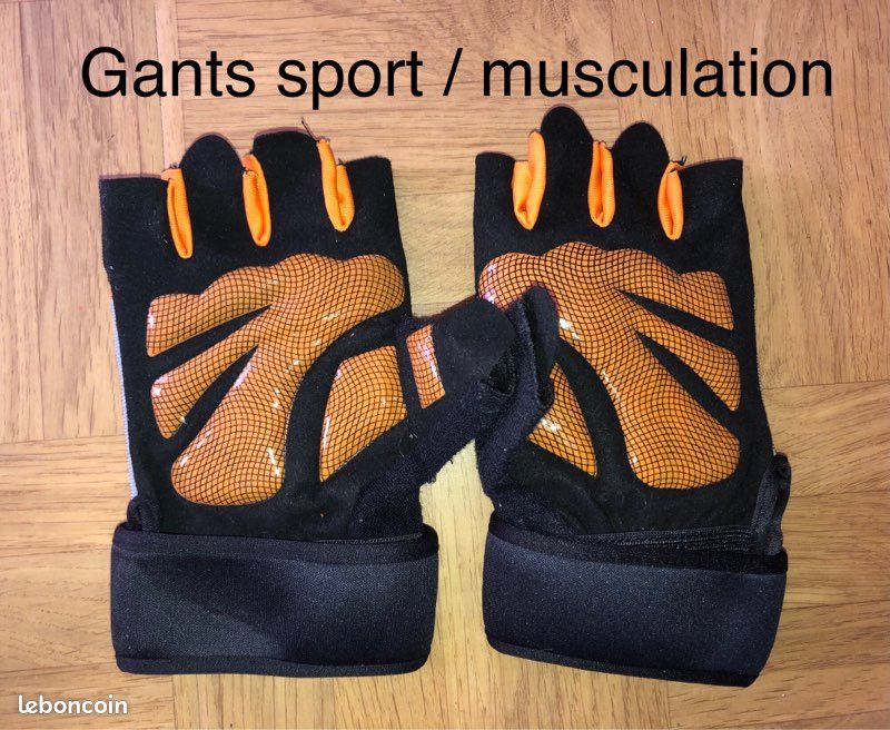 Gants De Musculation Homme/femme Avec Dragonne - Rembourrage Paume, Protection Poignet, Antidérapants - Taille L