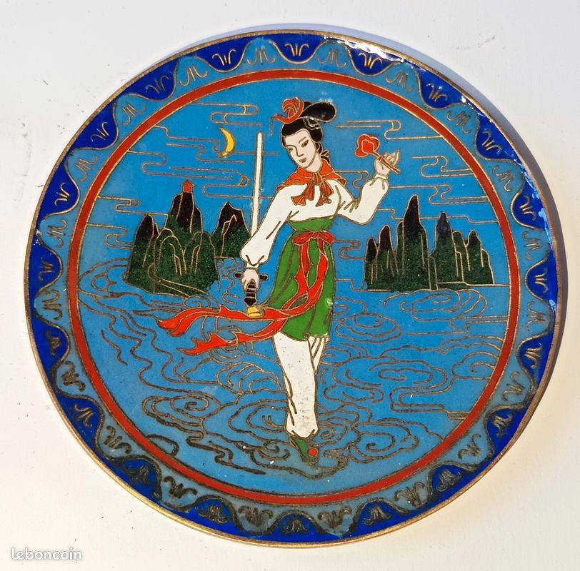Figurine Caille Vintage En Laiton Cloisonné – Multicolore – Hauteur 8 Cm – Déco Animal