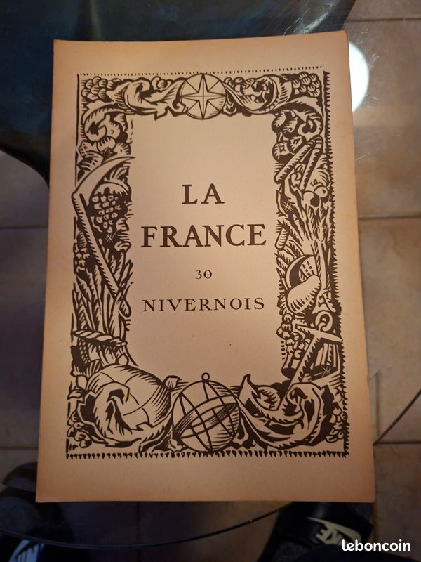 322: Carte ancienne NIVERNOIS, vieux pays de France, editeur laboratoires Marinier (image 4)