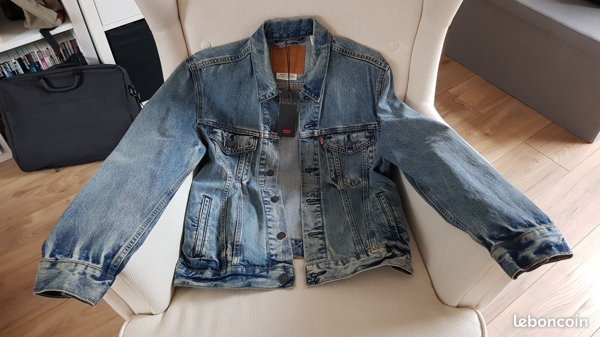 Blouson Levi’s Parka Homme – Taille M – Bleu – Neuf Avec étiquettes