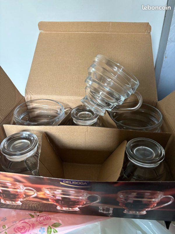 Set tasses transparentes (6) (image 1)