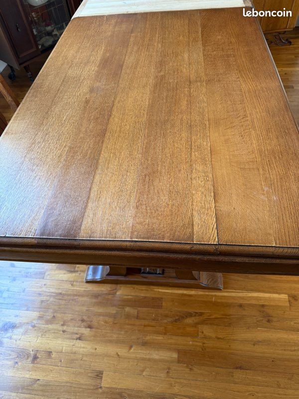 Table rectangulaire bois 90/128cm+2 rallonges de 33cm chacune (image 3)