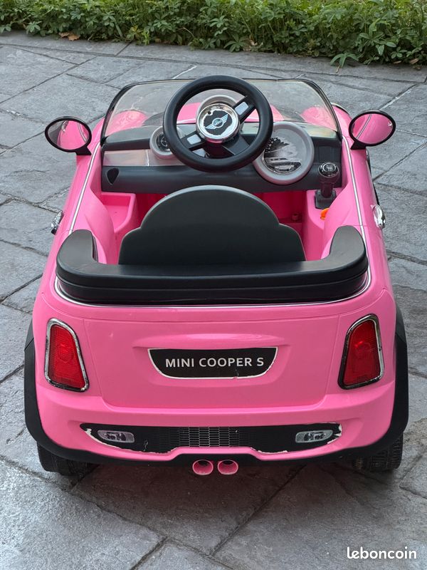 Voiture électrique Mini Cooper Rose (image 9)