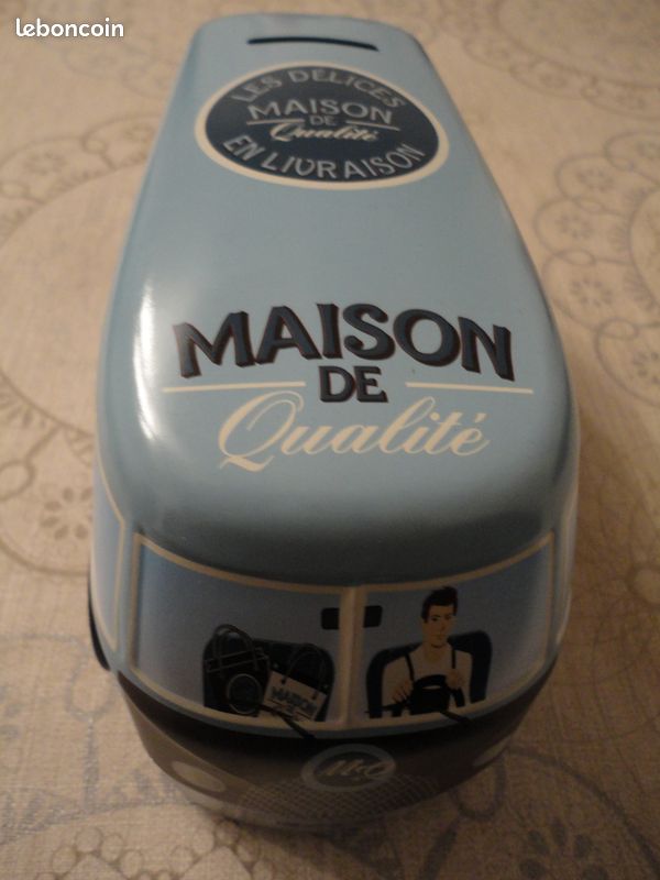 Boîte à Gâteaux Métal Bleu - Camion Tremven Vintage - Déco Cuisine