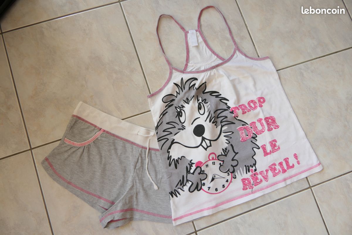 Pyjashort fille motif animal Taille S (image 1)