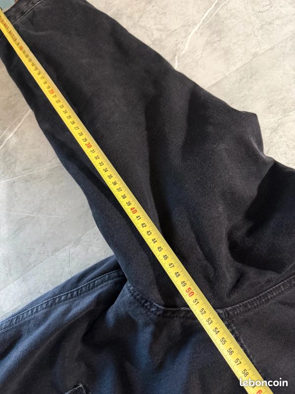 Veste en jeans levi's denim, interieur sherpa mouton, chore coat denim effet délavé, taille XXL (image 13)