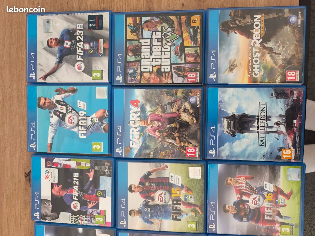 Console PS4 Slim + 15 jeux + câble d'alimentation+ 1 manette (image 7)