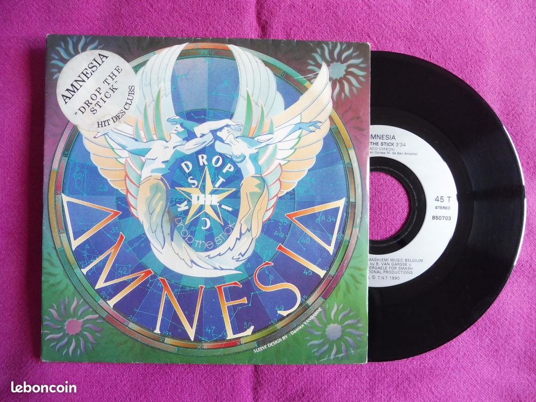 Amnésia ♪ disque vinyle 45t "Drop the stick" (image 1)