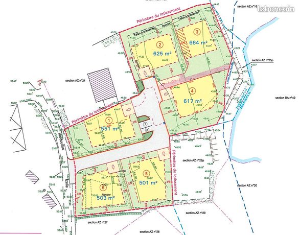 Terrain 664 m² LESNEVEN