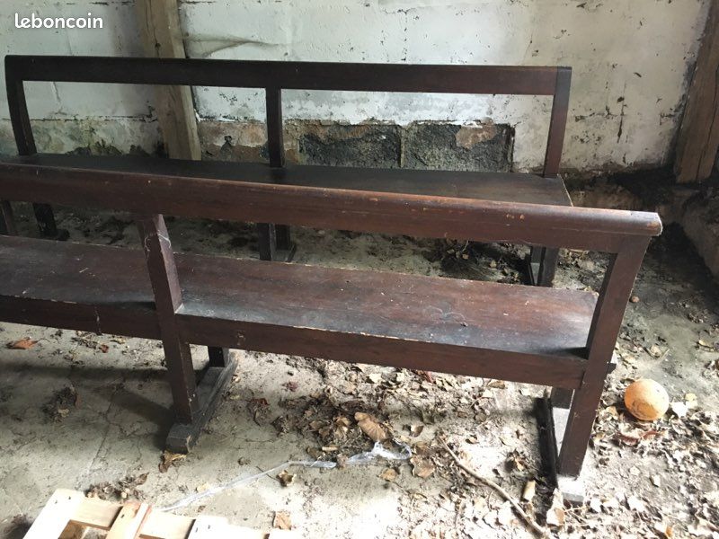 Paire de bancs en bois massif (image 3)