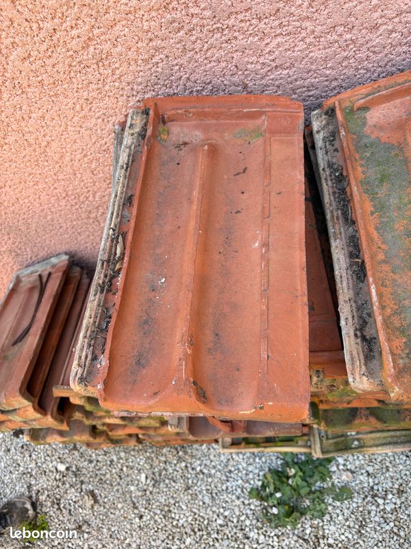 Lot de 250 tuiles (20 x 40) – état moyen – idéal rénovation ou dépendance (image 1)