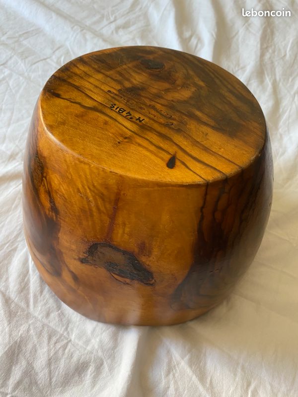 Grand saladier en bois d'olivier naturel (image 11)