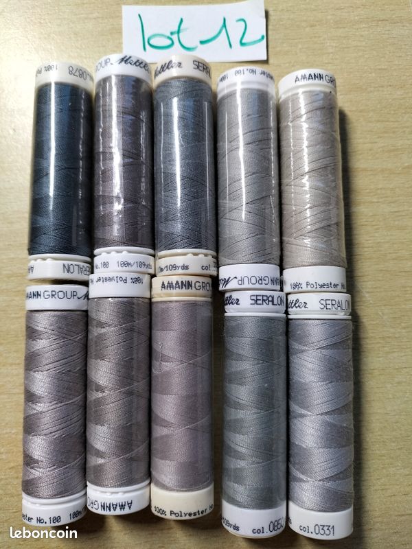 Mettler Seralon No.100 Lot De 4 Bobines Fil Beige 200m - Fil à Coudre Universel Polyester Haute Résistance