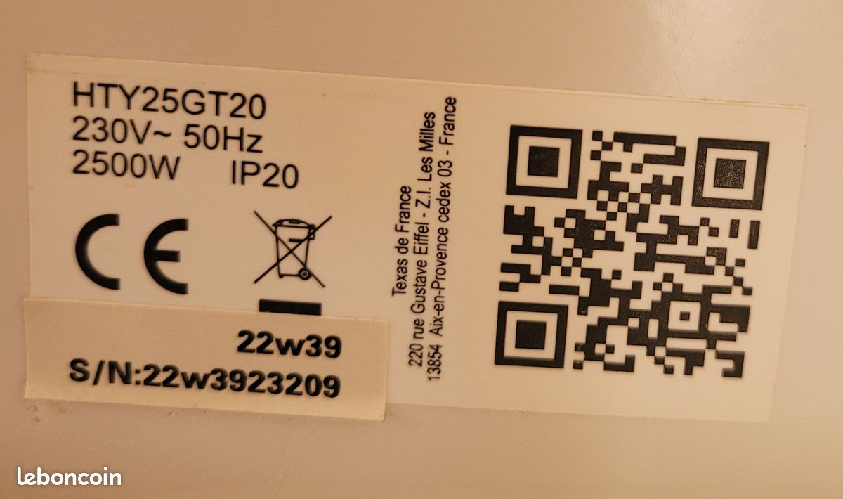 Radiateur mobile à inertie CARRERA 2500W - Électroménager