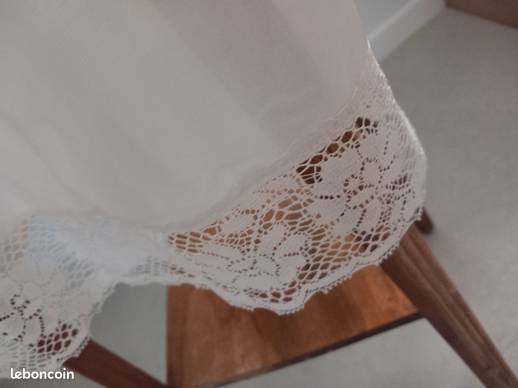 Jupon Mi-long En Satin Doux Et Dentelle – Demi-jupon Femme élégant, Anti-collant Et Respirant