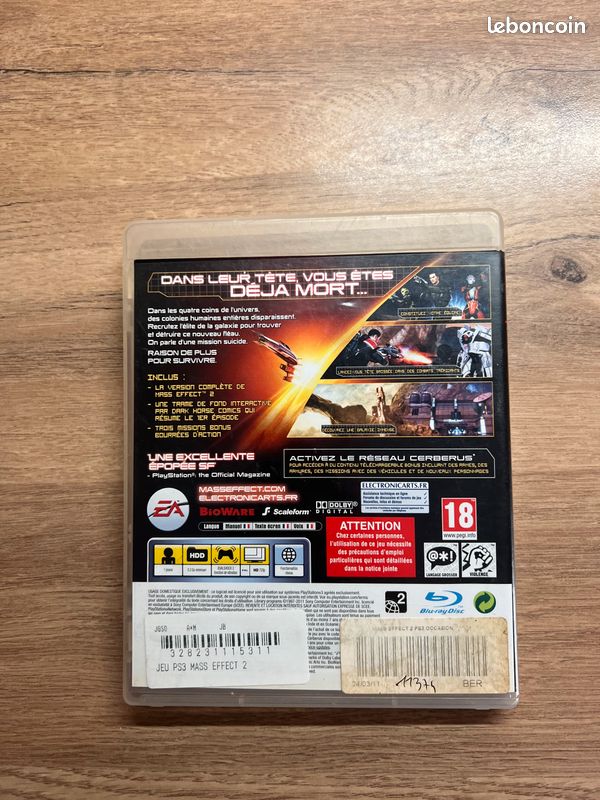 Mass Effect 2 Sur PlayStation 3 - Jeu Complet + Notice - PAL Français - Bioware