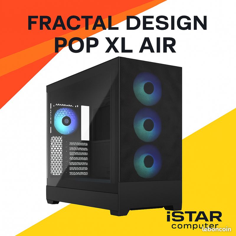 Boîtier PC Fractal Design Pop XL Air RGB - Verre Trempé - ATX/E-ATX - Noir (image 1)