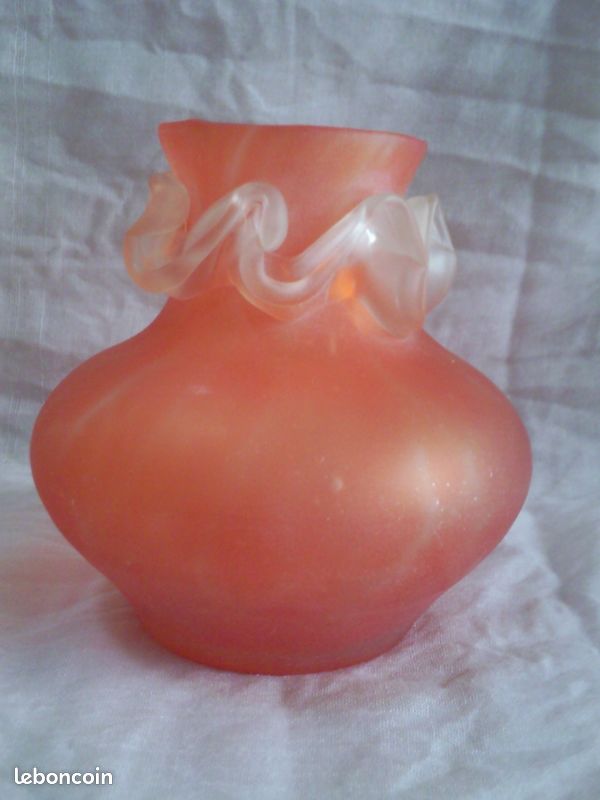 Petit vase verre soufflé - pâte de verrre vintage (image 6)