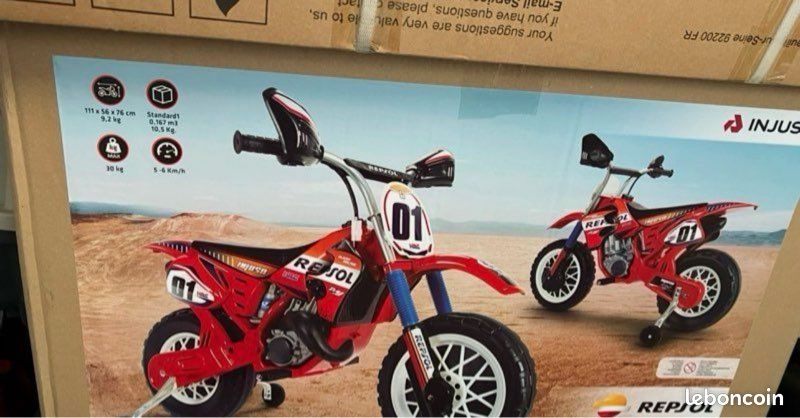 Moto cross électrique avec roulettes Honda 6V (image 7)