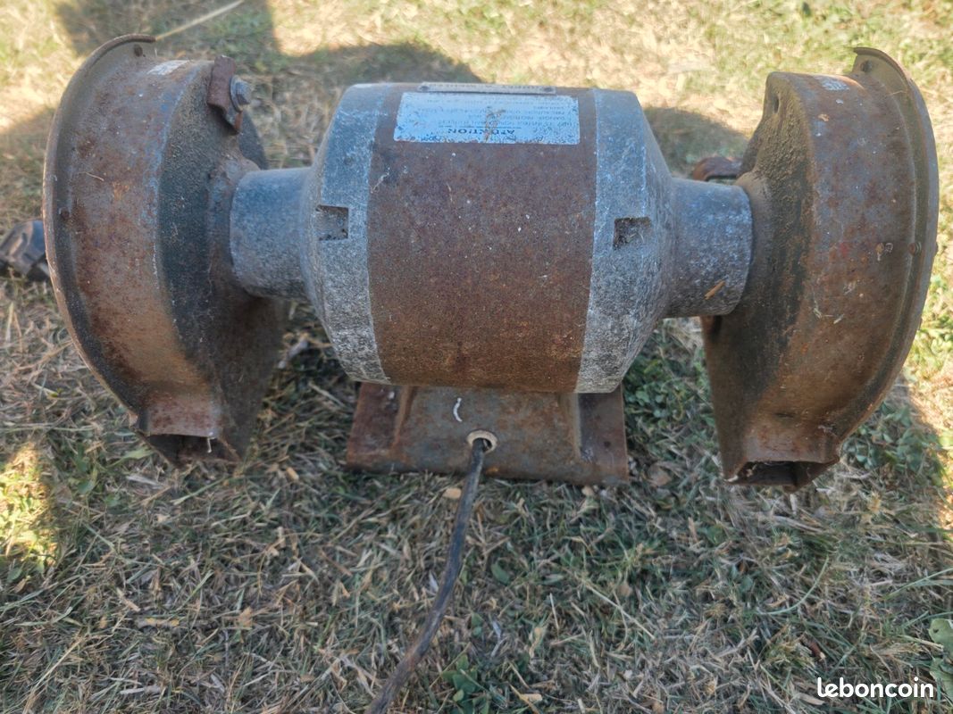 Touret à meuler 370W – fonte – 150mm – fonctionne (image 6)