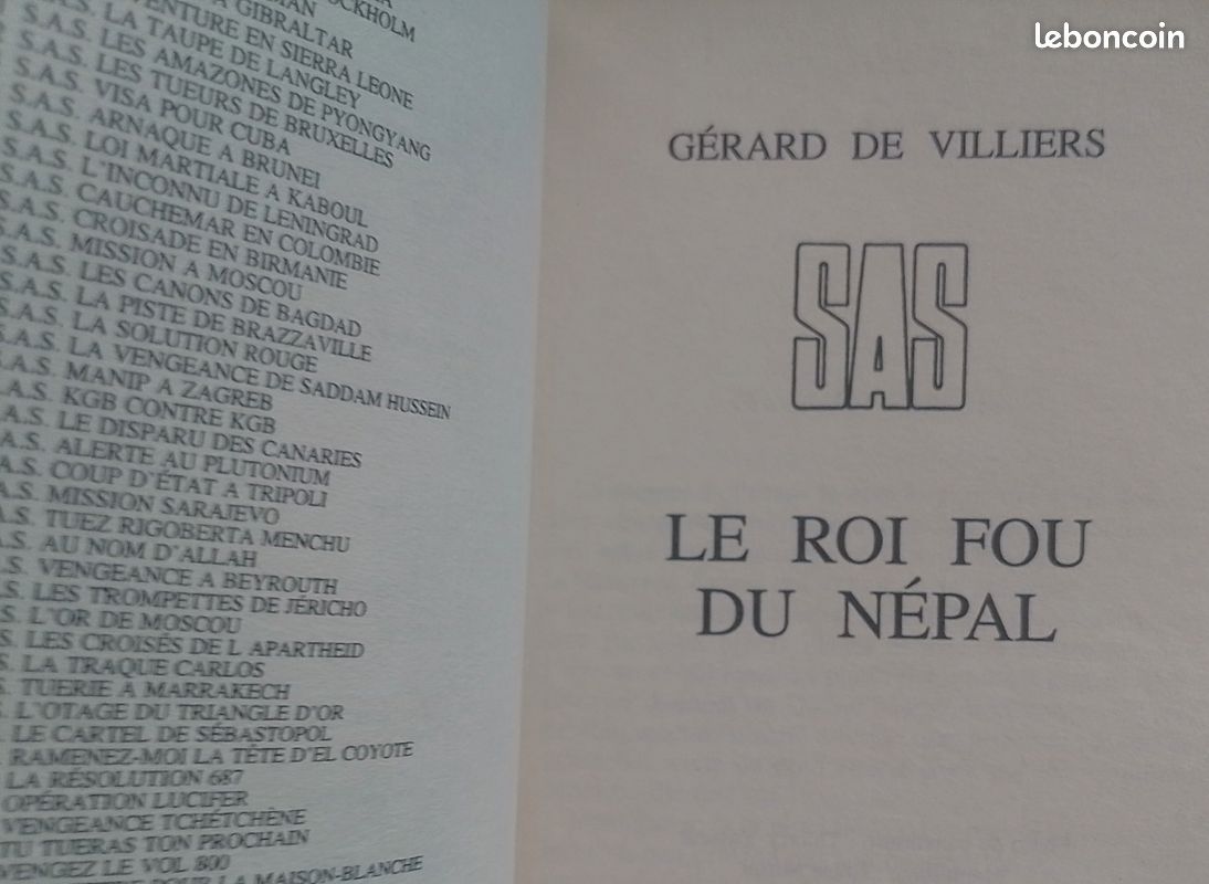 SAS 145 Le Roi Fou Du Népal : Villiers, Gérard De