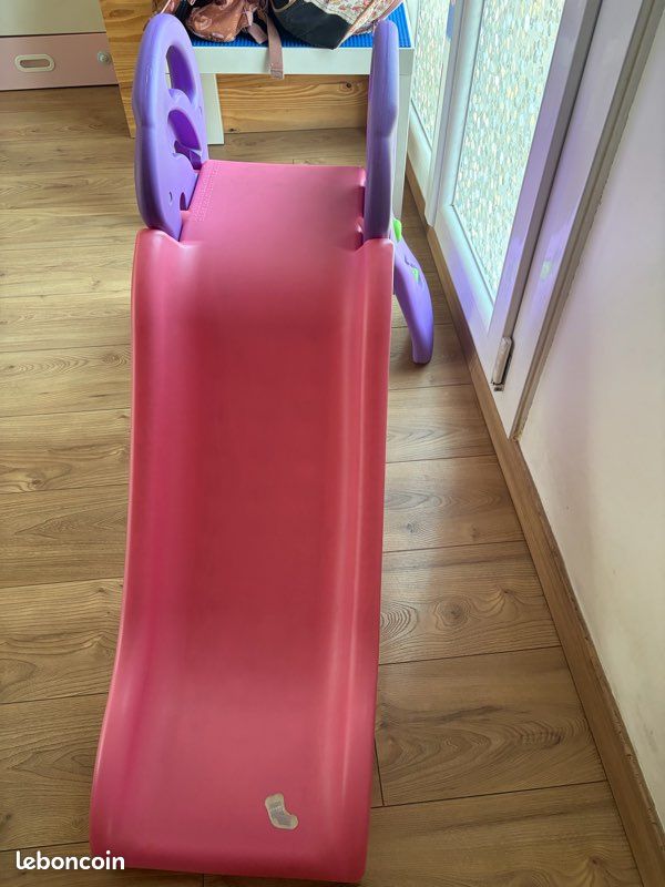 Little Tikes Premier Toboggan- Aire de jeux d'Intérieur et d'Extérieur - Durable, Stable, Sécurisé - Rose & Violet