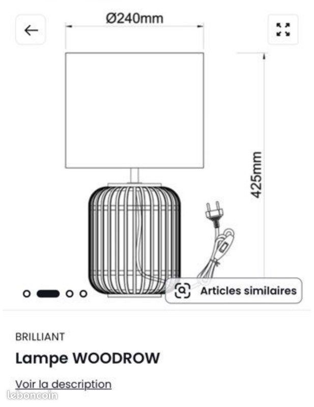 Lampe à poser bois (image 8)