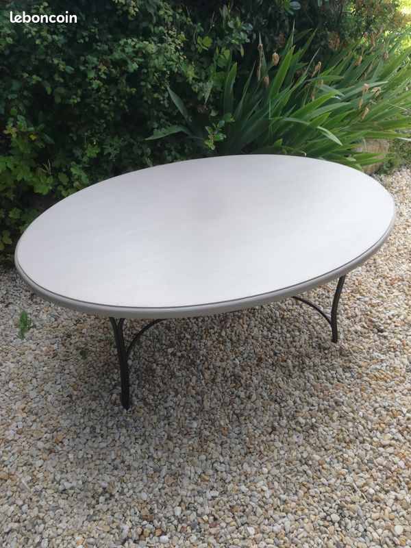 À saisir table basse bois massif patiné métal (image 1)