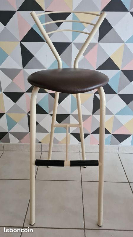 1 Tabourets bar marron/crème (image 2)