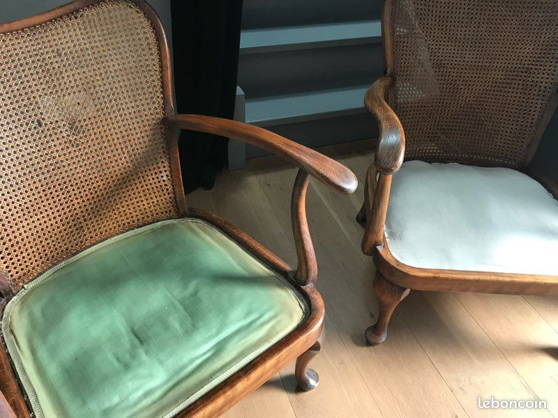 Fauteuils bois et cannage (image 3)