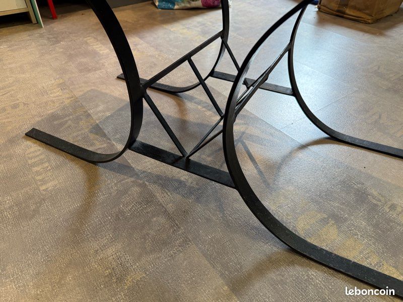 Table basse vintage en fer forgé (image 4)
