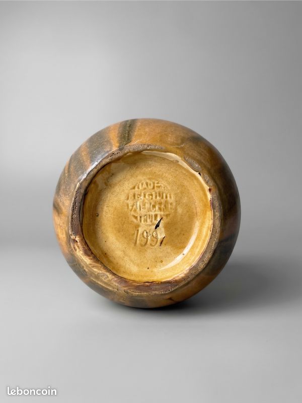 Vase pichet moderniste en céramique émaillée – Faïencerie de Thulin Belgique – modèle 199 – années 30/50 (image 6)