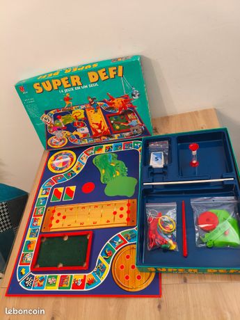 Jeu De Société Super Défi MB 1986 Complet - Édition Vintage Rétro, Occasion (boîte Défraîchie)