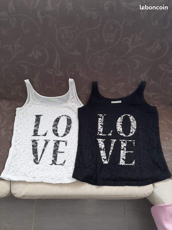 2 tee-shirt femme L (image 1)
