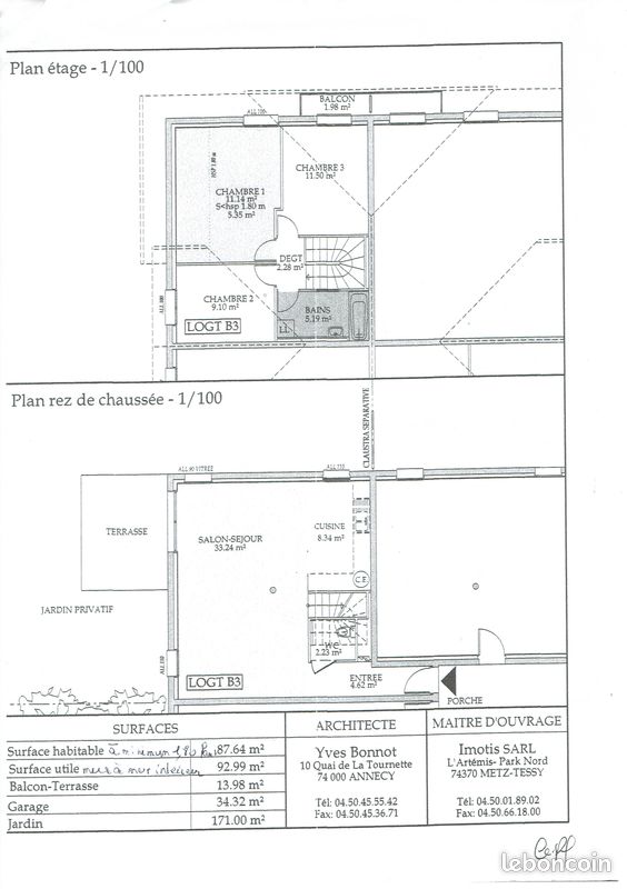 Appartement 5 pièces 88 m² · à Villaz · 87,6 m² · 2 045 €/mois
