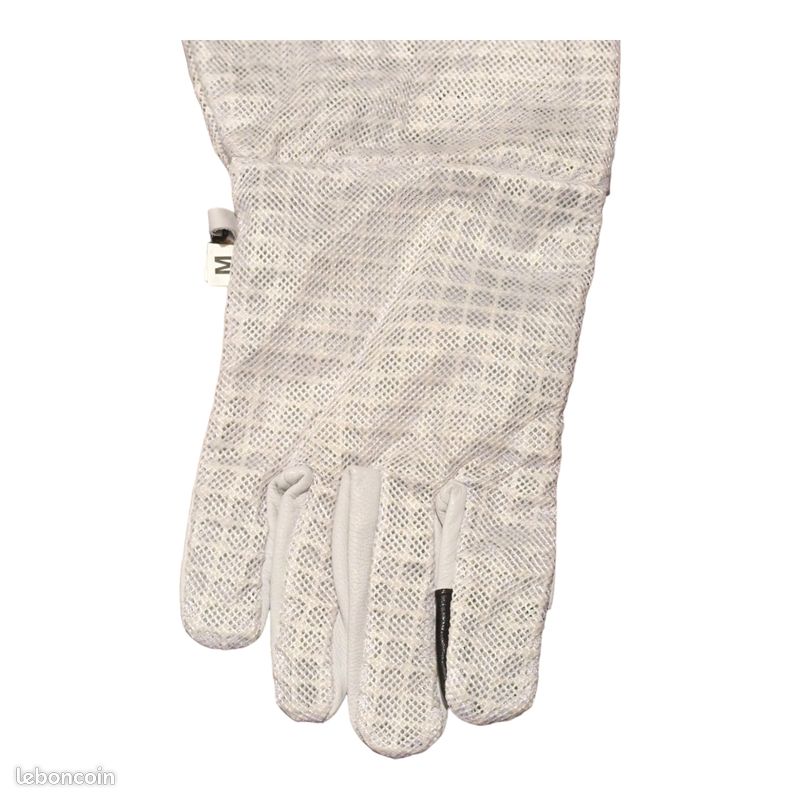 4Bee - Gants d'Apiculture ventilés en cuir de vachette blanc (image 2)