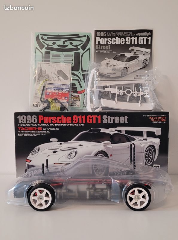 Voiture Tamiya TA03R - Porsche Blanc - Pré-assemblée - 4WD électrique - Occasion Neuf