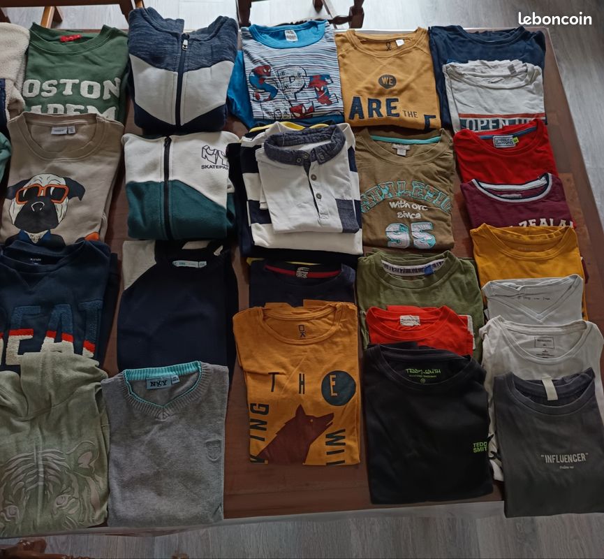 Lot De Vêtements Pour Garçon 10 Ans - Pulls Et Habits - Occasion En Très Bon état
