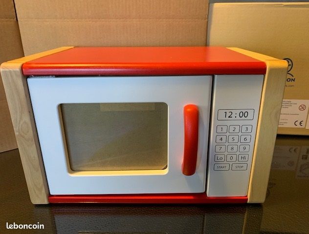 HEMOTON Four Micro-ondes Jouet éducatif Pour Enfant – Imitation Cuisine, Sons Et Lumières, Dès 18 Mois, Taille 20 Cm