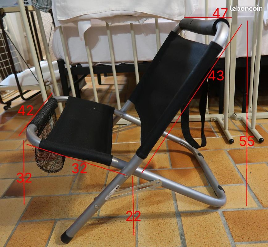 Fauteuil relax avec filets de rangement pêche camping c. NEUF (image 1)