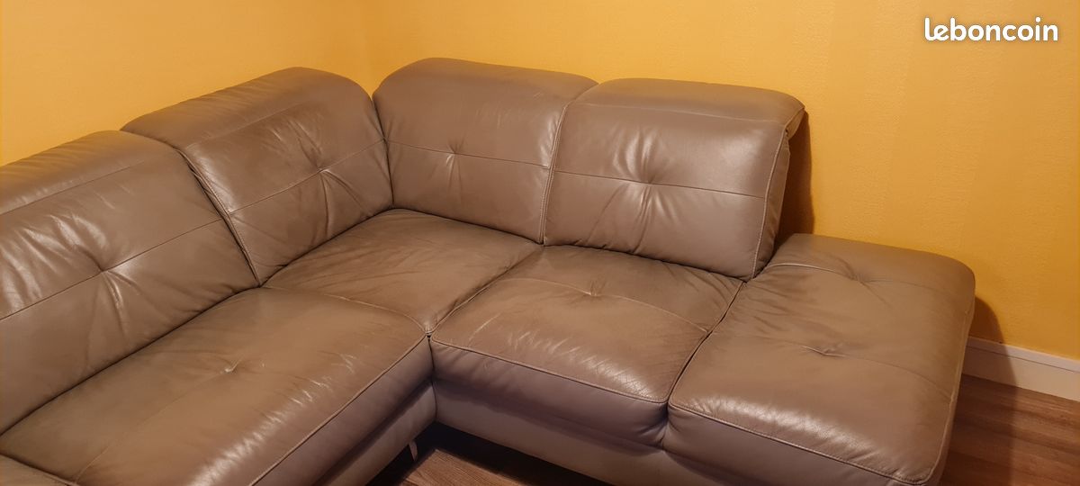 Canapé d angle en cuir (image 4)