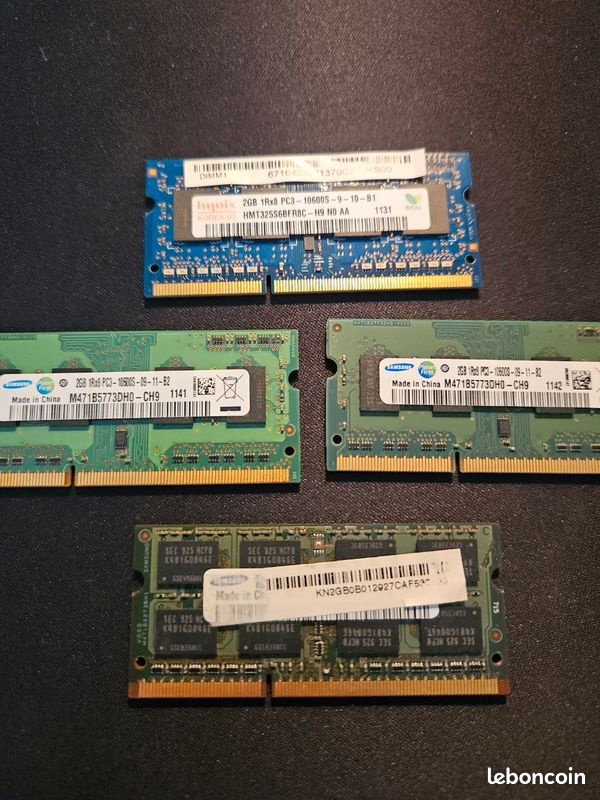 RAM Laptop DDR3 DDR2 lot ou barrette (image 2)