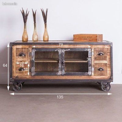 Beau Meuble TV industriel (image 1)